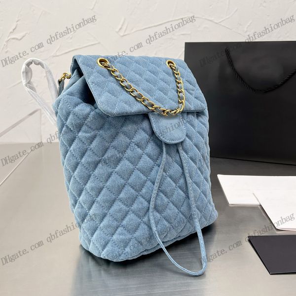 womens blue washed denim backpack with leather strap bags hardware chain classic flap quited diamond drawstring designer outdoor daily laige
womens blue washed denim backpack with leather strap bags hardware chain classic flap quited diamond drawstring designer outdoor daily laige