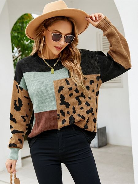 women's knits tees ladies leopard patchwork oversize loose autumn winter sweater women knitted jumper pullovers women sweaters female k, White
women's knits tees ladies leopard patchwork oversize loose autumn winter sweater women knitted jumper pullovers women sweaters female k, White