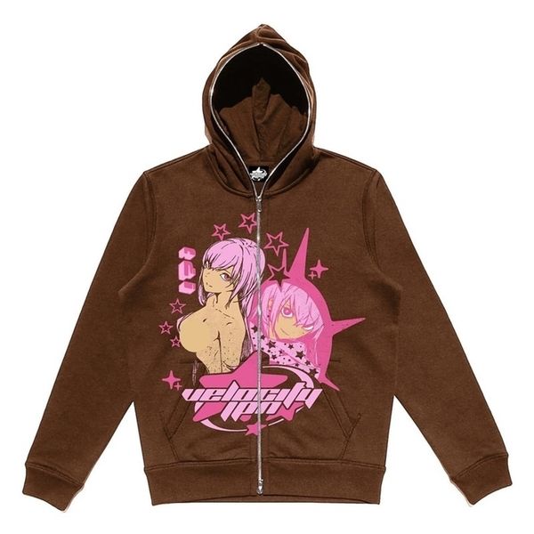 women's hoodies sweatshirts y2k retro anime print zip hoodie women's cotton loose couple japan harajuku style casual women clothe, Black
women's hoodies sweatshirts y2k retro anime print zip hoodie women's cotton loose couple japan harajuku style casual women clothe, Black