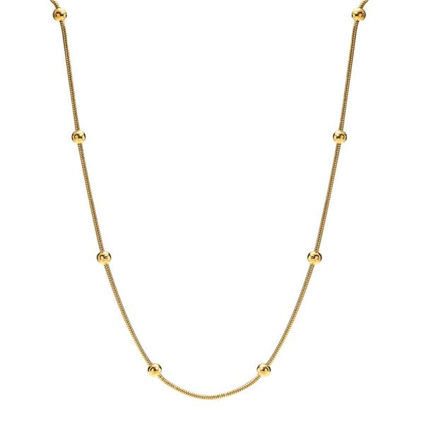 fashion gold color stainless steel snake ball beaded chain necklace punk vintage choker necklace for women, Silver
fashion gold color stainless steel snake ball beaded chain necklace punk vintage choker necklace for women, Silver