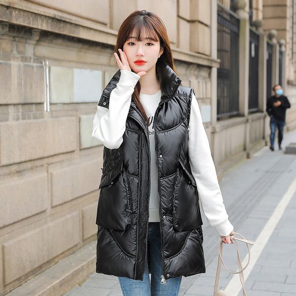 women's vests 0482 autumn winter long vest women pockets slim bodywarmer vest coat female zipper down cotton waistcoat warm sleeveless, Black;white
women's vests 0482 autumn winter long vest women pockets slim bodywarmer vest coat female zipper down cotton waistcoat warm sleeveless, Black;white