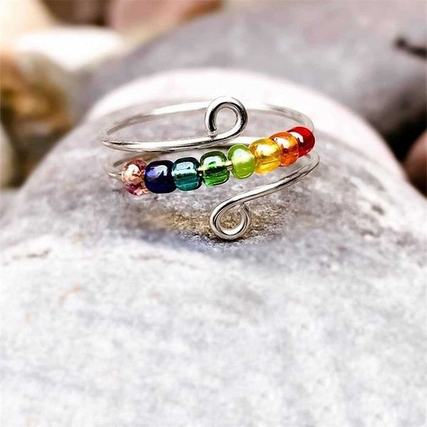 band rings adjustable anxiety ring for daughter women wife exquisite ring with beads spinners stress release christmas birthday gift, Silver
band rings adjustable anxiety ring for daughter women wife exquisite ring with beads spinners stress release christmas birthday gift, Silver