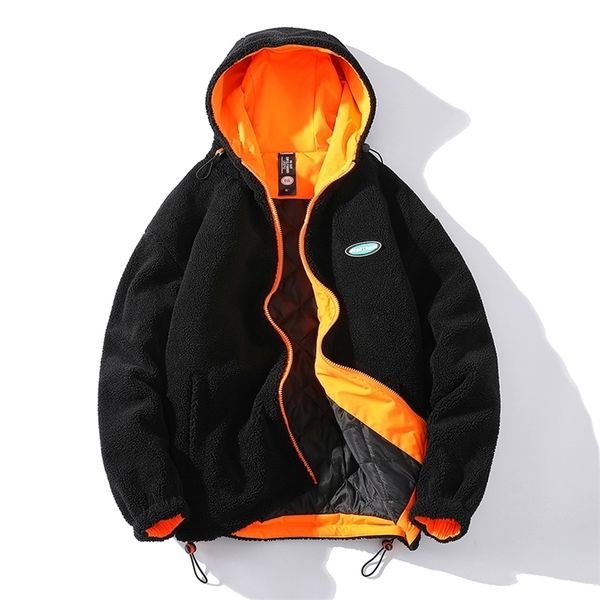 men's down parkas winter thicken warm solid color fleece men korean big pocket zipper hooded jacket male 4xl 221007, Black
men's down parkas winter thicken warm solid color fleece men korean big pocket zipper hooded jacket male 4xl 221007, Black
