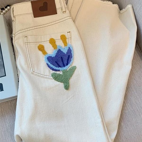 women's jeans jielur towel embroidered high waist chic slim straight women pants female casual apricot s-xl 221007, Blue
women's jeans jielur towel embroidered high waist chic slim straight women pants female casual apricot s-xl 221007, Blue