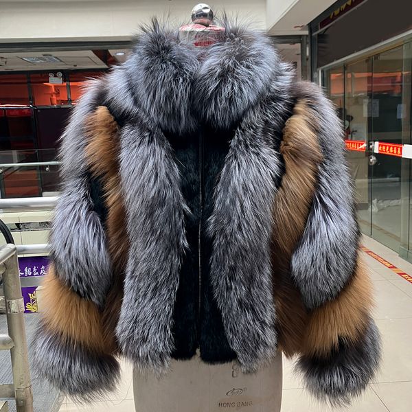 women's fur faux women natural real coat genuine jacket brand fashion slim outwear winter short casual outer clothing 221006, Black
women's fur faux women natural real coat genuine jacket brand fashion slim outwear winter short casual outer clothing 221006, Black