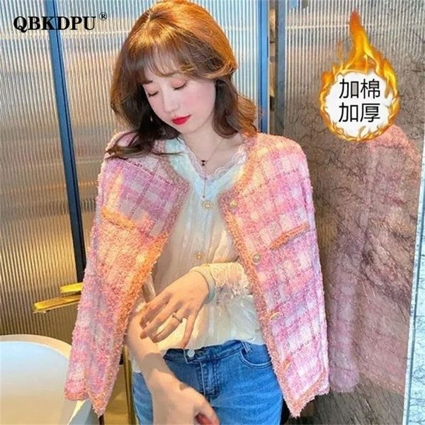 womens jackets korean fashion pink plaid tweed crop jacket women elegant long sleeve quilted cotton coat vintage fringe luxury design outerw, Black;brown
womens jackets korean fashion pink plaid tweed crop jacket women elegant long sleeve quilted cotton coat vintage fringe luxury design outerw, Black;brown