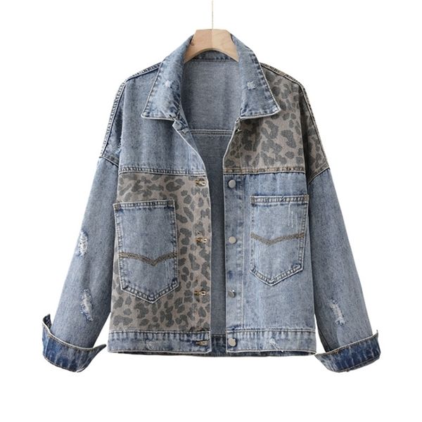women's jackets molan leopard woman denim jacket vintage autumn coat long sleeve singal breasted casual jean outwear female chic 221007, Black;brown
women's jackets molan leopard woman denim jacket vintage autumn coat long sleeve singal breasted casual jean outwear female chic 221007, Black;brown