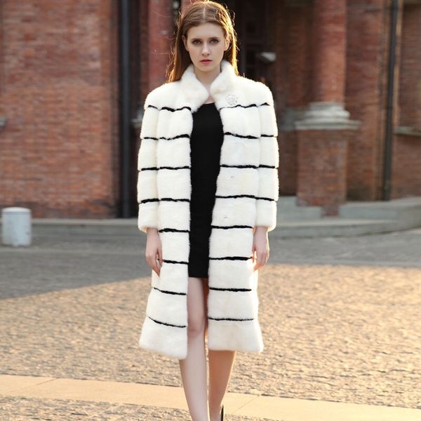 women's fur faux brand luxury women natural mink fur jacket long style with sashes elegant lady winter coat tu144 031 221006, Black
women's fur faux brand luxury women natural mink fur jacket long style with sashes elegant lady winter coat tu144 031 221006, Black