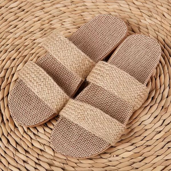 women indoor slippers home flax slides flat shoes slippers breathable bedroom shoes summer woman house floor lovers, Black
women indoor slippers home flax slides flat shoes slippers breathable bedroom shoes summer woman house floor lovers, Black