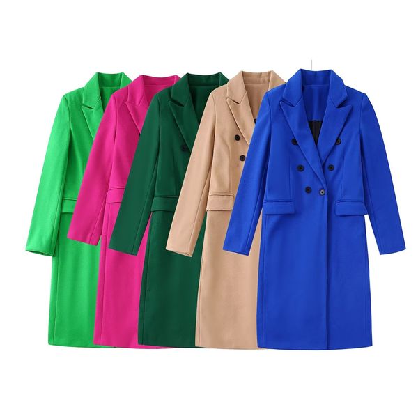 women's coat windbreaker spring and autumn new fashion versatile suit collar double breasted casual medium long coat, Tan;black
women's coat windbreaker spring and autumn new fashion versatile suit collar double breasted casual medium long coat, Tan;black