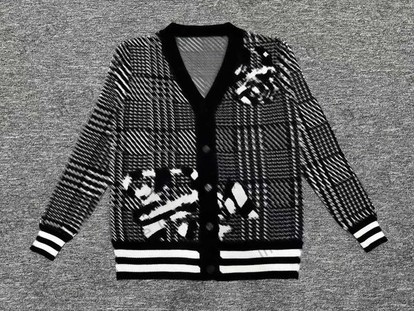 brand womens sweaters designer patchwork plaid stripe printed cardigans single button v-neck casual knitwears fashion warm cardigan, White;black
brand womens sweaters designer patchwork plaid stripe printed cardigans single button v-neck casual knitwears fashion warm cardigan, White;black