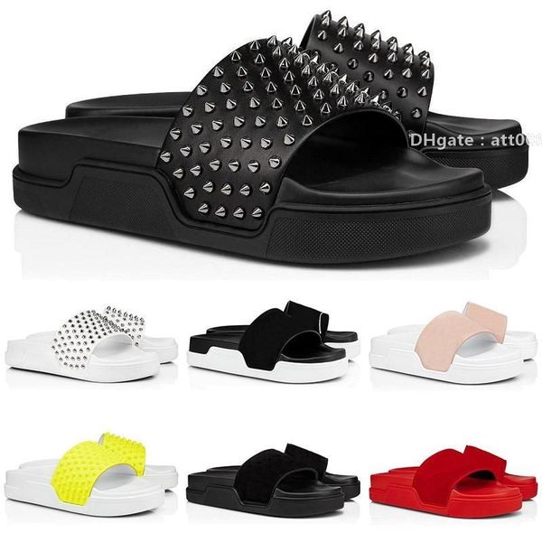 bottoms christians red leather slippers slides flip flops sandals men women spikes summer mens slide home outdoor slipper uiy odi, Black
bottoms christians red leather slippers slides flip flops sandals men women spikes summer mens slide home outdoor slipper uiy odi, Black