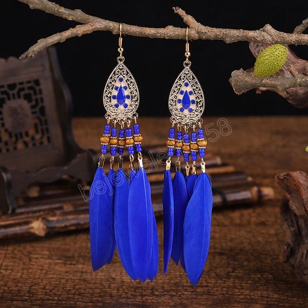 white feather dangle earrings for women bohemian accessories wood beads earrings vintage charms, Silver
white feather dangle earrings for women bohemian accessories wood beads earrings vintage charms, Silver