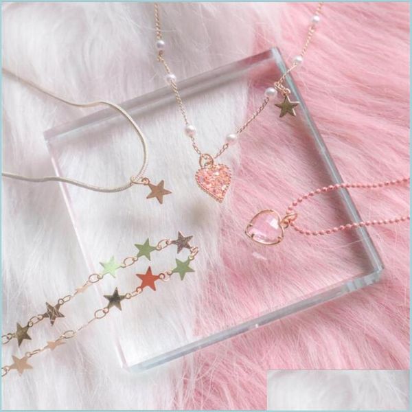 chokers pink love heart star pendant choker necklace short clavicle chain for woman fashion necklaces party jewelry wholes bdejewelry dhnus, Golden;silver
chokers pink love heart star pendant choker necklace short clavicle chain for woman fashion necklaces party jewelry wholes bdejewelry dhnus, Golden;silver