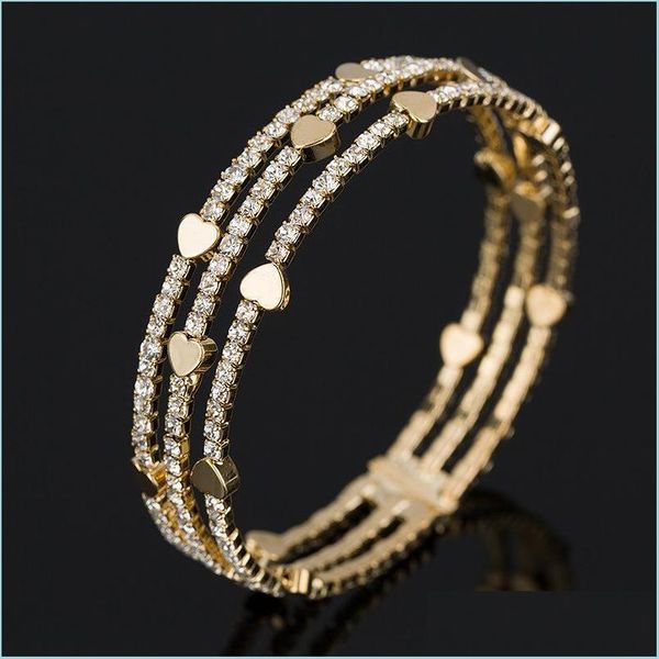 bangle fashion elegant women bangle 3 row wristband bracelet crystal cuff bling lady gift bracelets bangles drop delivery 2021 jewelry dhvck, Black
bangle fashion elegant women bangle 3 row wristband bracelet crystal cuff bling lady gift bracelets bangles drop delivery 2021 jewelry dhvck, Black