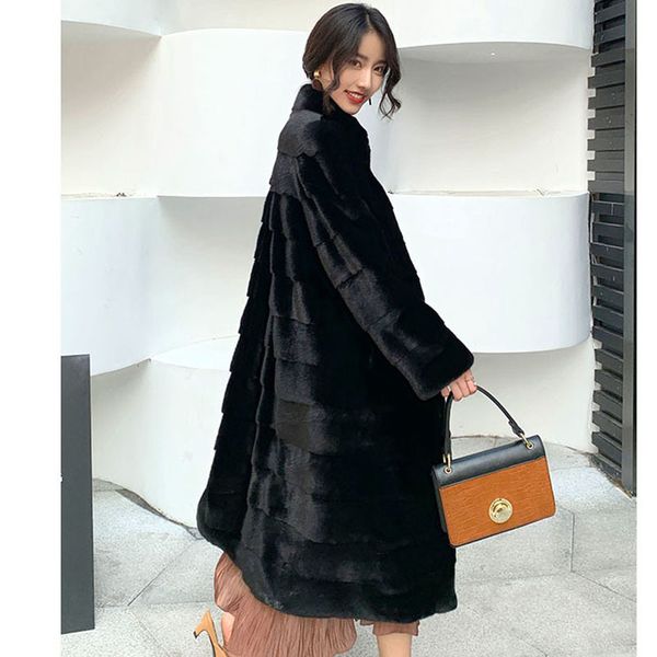 women's fur faux real mink coat women winter standing collar natural fur jacket fashion silm outwear vest 221006, Black
women's fur faux real mink coat women winter standing collar natural fur jacket fashion silm outwear vest 221006, Black