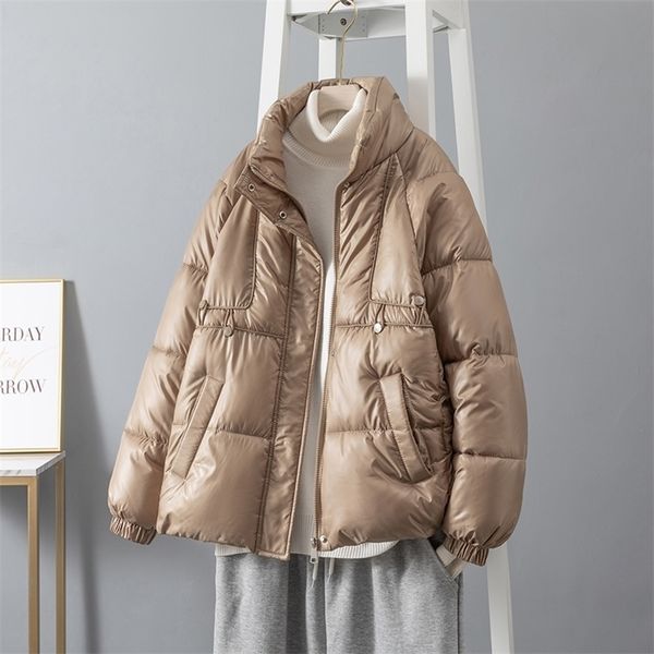 womens wool blends women jacket winter parkas female glossy cotton jackets stand collar casual warm parka coat female outwear 221007, Black
womens wool blends women jacket winter parkas female glossy cotton jackets stand collar casual warm parka coat female outwear 221007, Black