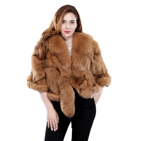women's fur faux winter women 100 natural real coat fashion soft warm jacket lady elegant casual outerwear wholesale 221006, Black
women's fur faux winter women 100 natural real coat fashion soft warm jacket lady elegant casual outerwear wholesale 221006, Black