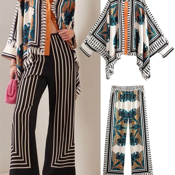 women's two piece pants tfmln women 2pcs pants sets summer full printed oversized blouse cape style female pants casual clothes 221007, White
women's two piece pants tfmln women 2pcs pants sets summer full printed oversized blouse cape style female pants casual clothes 221007, White
