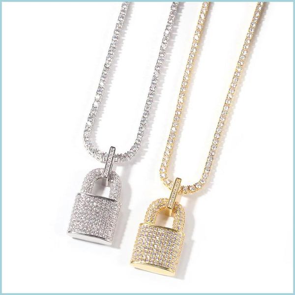pendant necklaces cz lock pendant necklace 4mm tennis chain bling cubic zircon charm choker for men women hip hop jewelry 1153 b3 dro dhxsq, Silver
pendant necklaces cz lock pendant necklace 4mm tennis chain bling cubic zircon charm choker for men women hip hop jewelry 1153 b3 dro dhxsq, Silver