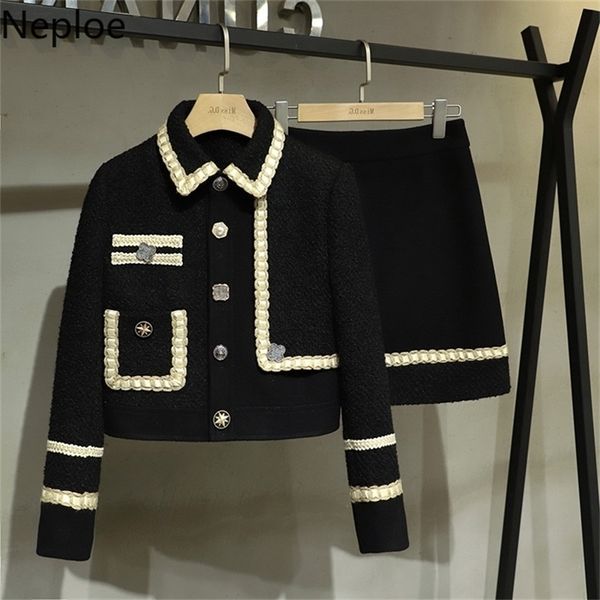 two piece dress neploe temperament 2 piece set women cropped cardigan high waist mini bodycon skirt femme roupas chic tweed elegant suit 22, White
two piece dress neploe temperament 2 piece set women cropped cardigan high waist mini bodycon skirt femme roupas chic tweed elegant suit 22, White