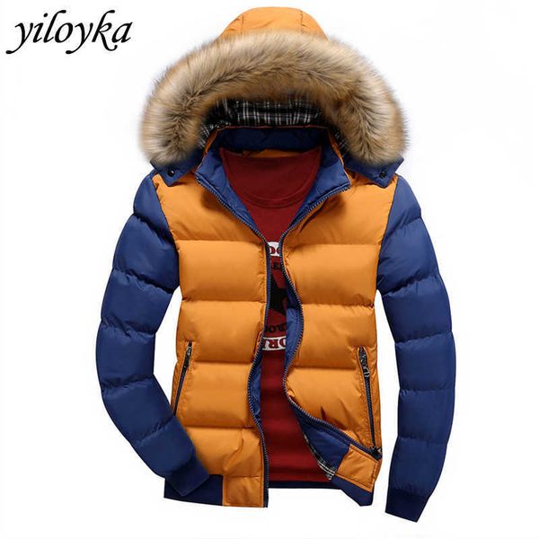 men's down parkas new men spliced down jacket winter male casual hooded outwears coat warm fur parka overcoat men's solid thick zi, Black
men's down parkas new men spliced down jacket winter male casual hooded outwears coat warm fur parka overcoat men's solid thick zi, Black
