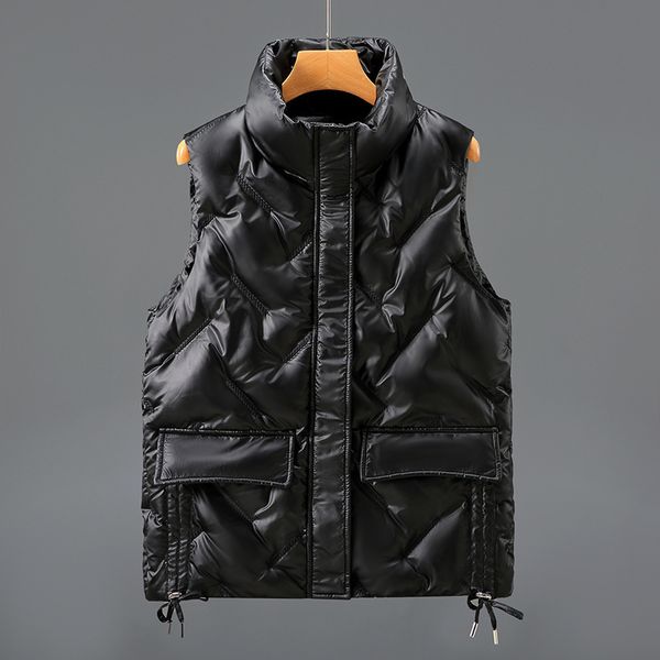 women's vests 0451 winter vest stand collar warm thick short vest coat female zipper down cotton shiny surface waistcoat female warm wi, Black;white
women's vests 0451 winter vest stand collar warm thick short vest coat female zipper down cotton shiny surface waistcoat female warm wi, Black;white