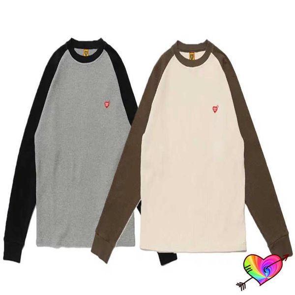 men's t-shirts 2022 patchwork human made t shirt men women red embroidered heart human made long sleeve tee casual cotton t221007, White;black
men's t-shirts 2022 patchwork human made t shirt men women red embroidered heart human made long sleeve tee casual cotton t221007, White;black