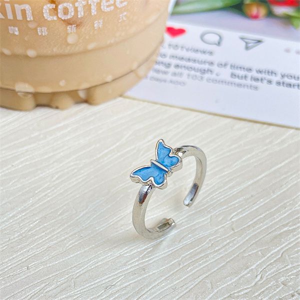 european and american creative oil dripping butterflies band rings antique opening adjustable index finger ring women's simple joint ri, Silver
european and american creative oil dripping butterflies band rings antique opening adjustable index finger ring women's simple joint ri, Silver