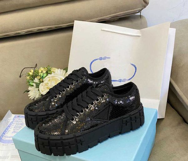 womens double wheel sequin sneakers woman casual shoes triple black white platform shoe chunky sole with tire-tread trainer rubber triangle
womens double wheel sequin sneakers woman casual shoes triple black white platform shoe chunky sole with tire-tread trainer rubber triangle