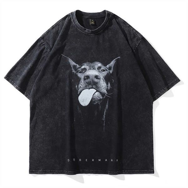 men's t-shirts 2022 men gothic t-shirts hip hop streetwear letter dog printed punk summer vintage washed oversized short sleeve t shir, White;black
men's t-shirts 2022 men gothic t-shirts hip hop streetwear letter dog printed punk summer vintage washed oversized short sleeve t shir, White;black