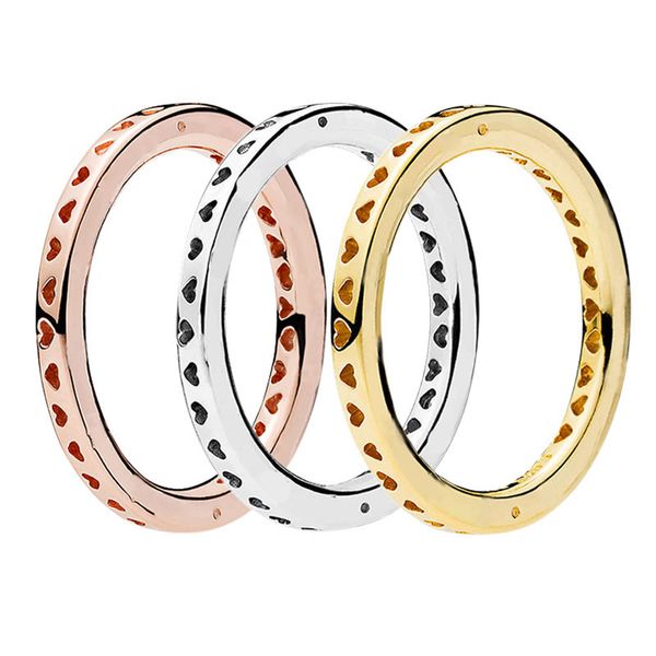 925 sterling silver logo heart band ring women girls wedding jewelry with original box for pandora rose gold mens couples rings set, Slivery;golden
925 sterling silver logo heart band ring women girls wedding jewelry with original box for pandora rose gold mens couples rings set, Slivery;golden