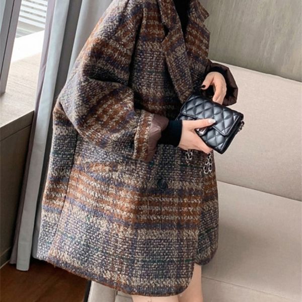 womens wool blends jielur women autumn and winter street fashion age reduction temperament plaid woolen coat woolen coat western style 22100, Black
womens wool blends jielur women autumn and winter street fashion age reduction temperament plaid woolen coat woolen coat western style 22100, Black