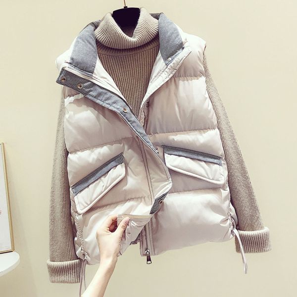 women's vests 0407 down cotton vest waistcoat women slim short vest coat side drawstring casual sleeveless jacket bodywarmer black blue, Black;white
women's vests 0407 down cotton vest waistcoat women slim short vest coat side drawstring casual sleeveless jacket bodywarmer black blue, Black;white
