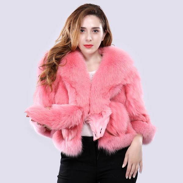 women's fur faux women genuine real jacket autumn winter lady warm casual coat good quality fashion luxury short style outerwear 221006, Black
women's fur faux women genuine real jacket autumn winter lady warm casual coat good quality fashion luxury short style outerwear 221006, Black