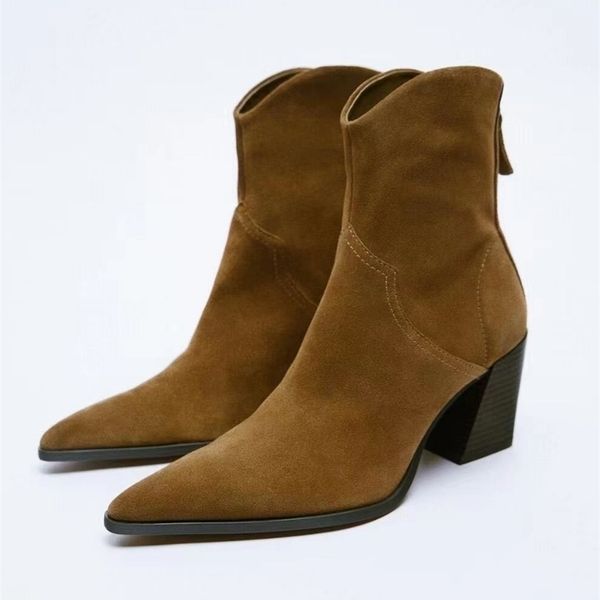 boots style womens retro za suede pointed toe highchunky heel ankle autumn women platform casual short 221007, Black
boots style womens retro za suede pointed toe highchunky heel ankle autumn women platform casual short 221007, Black