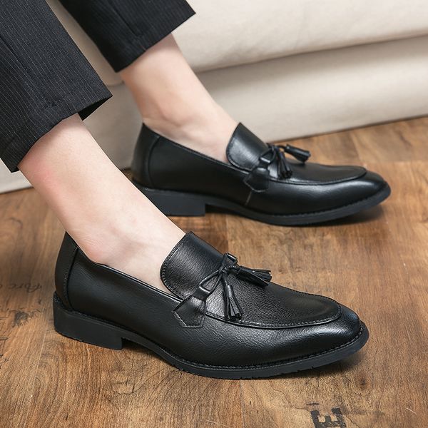 vegan oxford shoes pointed toe tassel one stirrup men's fashion formal casual shoes large sizes 38-47, Black
vegan oxford shoes pointed toe tassel one stirrup men's fashion formal casual shoes large sizes 38-47, Black