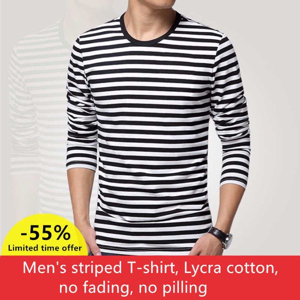 men's t-shirts navy style long-sleeve shirt men t- o-neck stripe t navy vintage basic 95% cotton t221007, White;black
men's t-shirts navy style long-sleeve shirt men t- o-neck stripe t navy vintage basic 95% cotton t221007, White;black