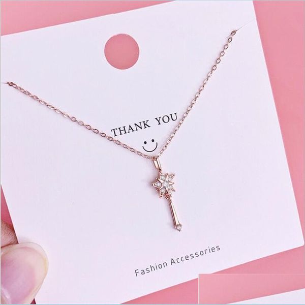 pendant necklaces zircon magic wand pendant chain necklace rose gold cute girlynecklaces 925 sterling sier jewelry gift for mjfashion dhev9, Silver
pendant necklaces zircon magic wand pendant chain necklace rose gold cute girlynecklaces 925 sterling sier jewelry gift for mjfashion dhev9, Silver