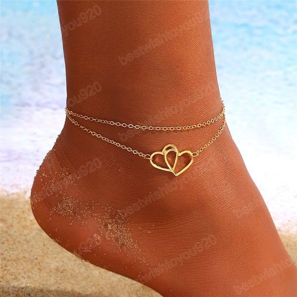 gold color double heart female anklets barefoot foot jewelry fashion summer beach ankle bracelets for women, Red;blue
gold color double heart female anklets barefoot foot jewelry fashion summer beach ankle bracelets for women, Red;blue