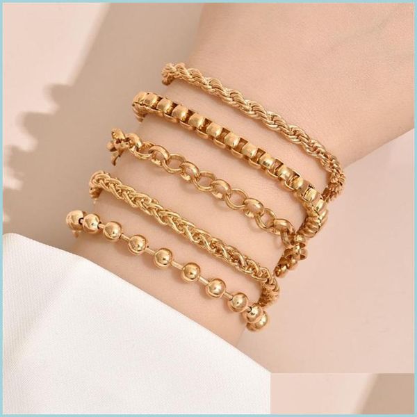 charm bracelets bohemian fashion chain bracelet set punk hip-pop chains bracelets 5pcs/set 3835 q2 drop delivery 2021 jewelry lulubaby dhlm2, Golden;silver
charm bracelets bohemian fashion chain bracelet set punk hip-pop chains bracelets 5pcs/set 3835 q2 drop delivery 2021 jewelry lulubaby dhlm2, Golden;silver