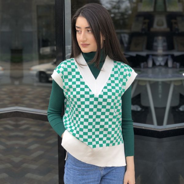 women's knits tees ladies autumn winter plaid sweater women vest pullover casual loose streetwear women sweaters knitted female waistco, White
women's knits tees ladies autumn winter plaid sweater women vest pullover casual loose streetwear women sweaters knitted female waistco, White
