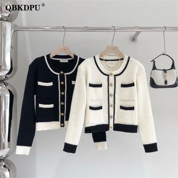 womens knits tees small fragrance style elegant cropped cardigan women vintage buttons long sleeve knitted sweater korean crewneck knitwear, White
womens knits tees small fragrance style elegant cropped cardigan women vintage buttons long sleeve knitted sweater korean crewneck knitwear, White