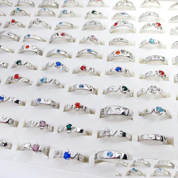 band rings 50ocs/lot fashion simple band sier plated metal colorf diamond love rings for men women mix style party gifts w bdejewelry dhrix, Silver
band rings 50ocs/lot fashion simple band sier plated metal colorf diamond love rings for men women mix style party gifts w bdejewelry dhrix, Silver