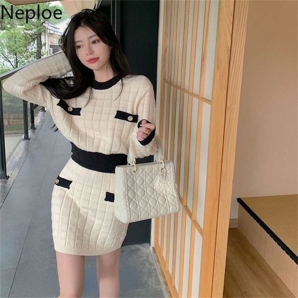two piece dress neploe fashion two piece set women oneck cropped pullovers bodycon mini skirt korean knit suit 2 pcs femme roupas 221007, White
two piece dress neploe fashion two piece set women oneck cropped pullovers bodycon mini skirt korean knit suit 2 pcs femme roupas 221007, White