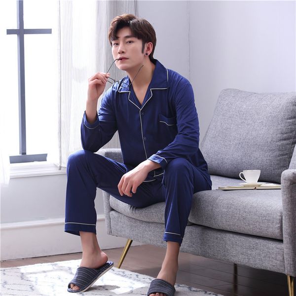 men's sleepwear pajamas set home wear cotton solid color big size casual loose lapel cardigan simple breathable spring autumn clothing, Black;brown
men's sleepwear pajamas set home wear cotton solid color big size casual loose lapel cardigan simple breathable spring autumn clothing, Black;brown