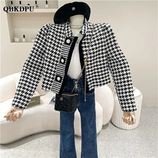 womens jackets vintage houndstooth cropped jacket women elegant long sleeve black white plaid short coat korean fashion luxury design outerw, Black;brown
womens jackets vintage houndstooth cropped jacket women elegant long sleeve black white plaid short coat korean fashion luxury design outerw, Black;brown