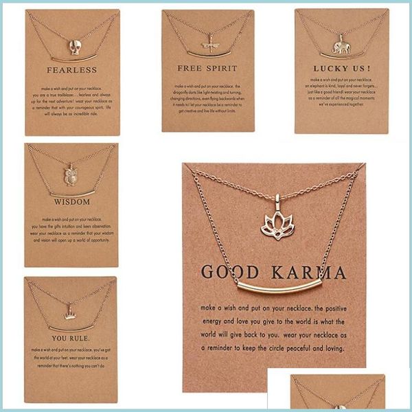 pendant necklaces owl dragonfly elephant crown pnedant double layer necklaces lotus skl heart meditation charm jewelry for mjfashion dheed, Silver
pendant necklaces owl dragonfly elephant crown pnedant double layer necklaces lotus skl heart meditation charm jewelry for mjfashion dheed, Silver