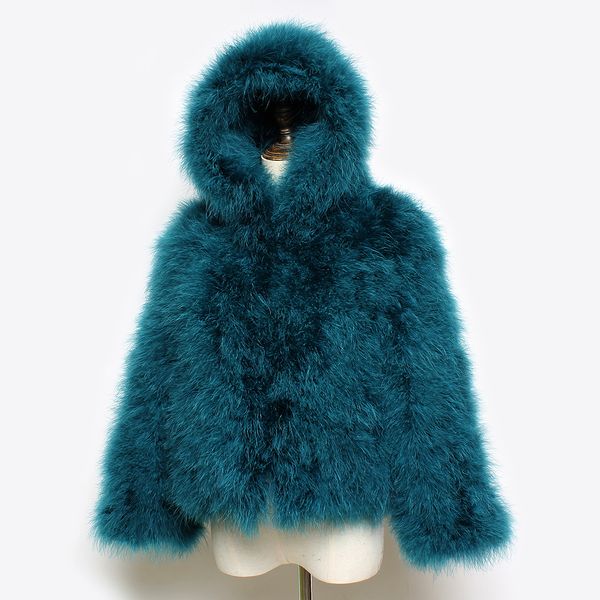 women's fur faux winter women natural ostrich hooded coat fashion girl warm real jacket luxury genuine short coats 221006, Black
women's fur faux winter women natural ostrich hooded coat fashion girl warm real jacket luxury genuine short coats 221006, Black
