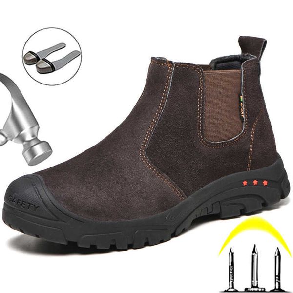 construction work boots anti-puncture safety men chelsea steel toe shoes indestructible footwear, Black
construction work boots anti-puncture safety men chelsea steel toe shoes indestructible footwear, Black